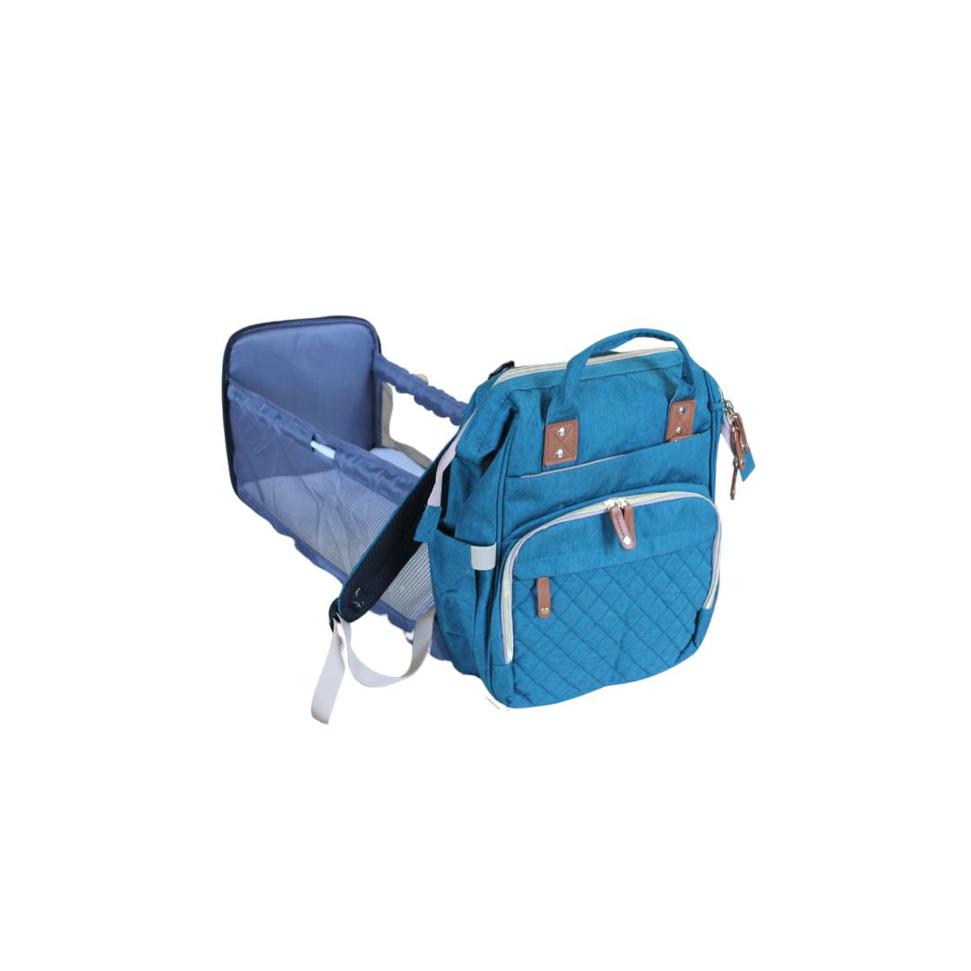 Image shows the Mom's Bag for baby available at Nova Moon online store Plaid Style Diaper Bag Backpack with Changing Station