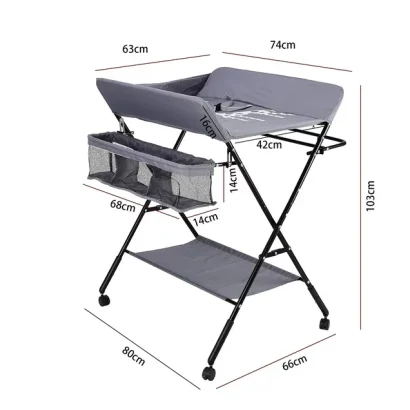 image of a Baby Changing Table with product dimensions available at Nova Moon online store