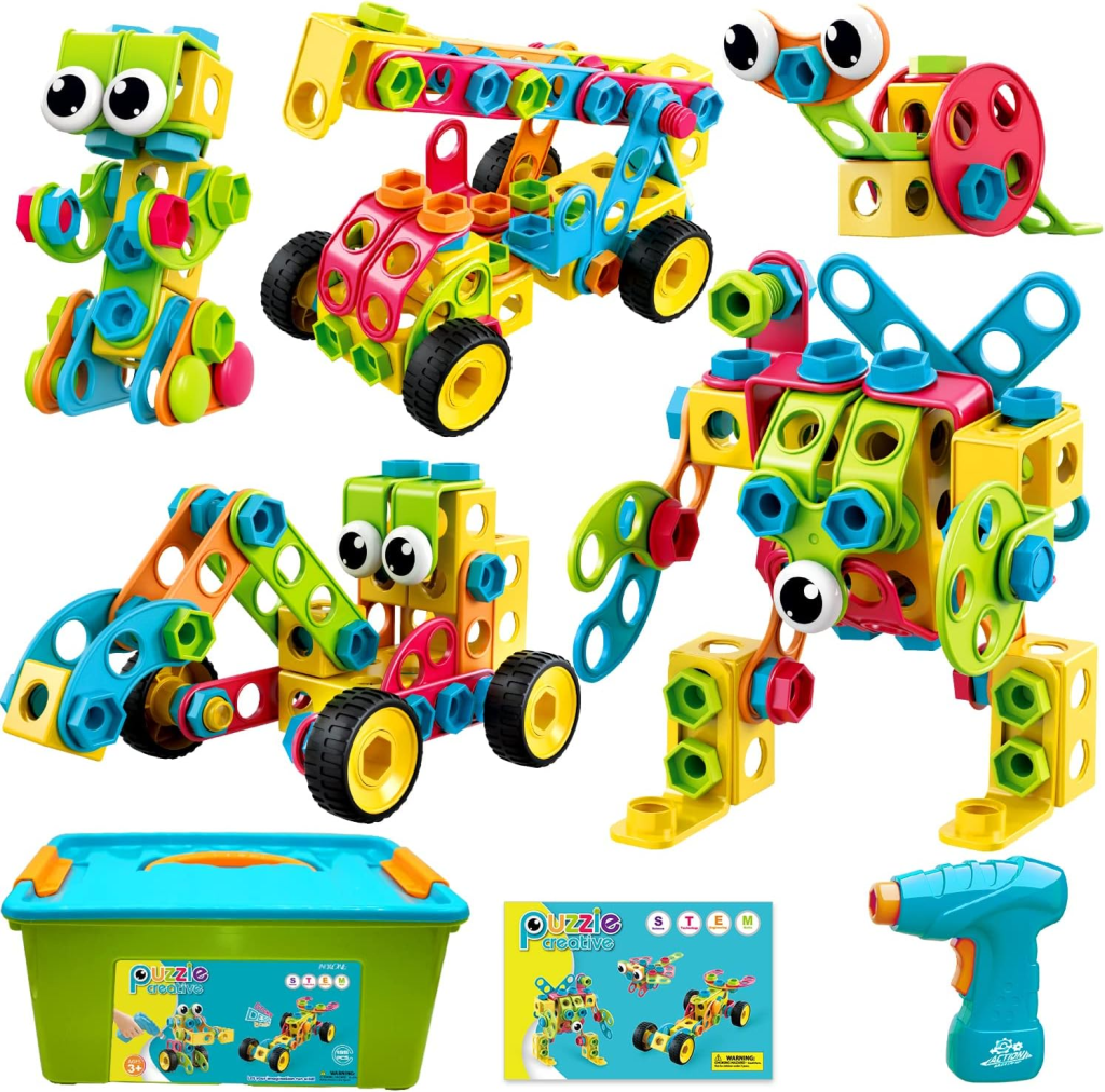 Images features the NXONE 195-Piece STEM Toy Set - STEM toys for kids
